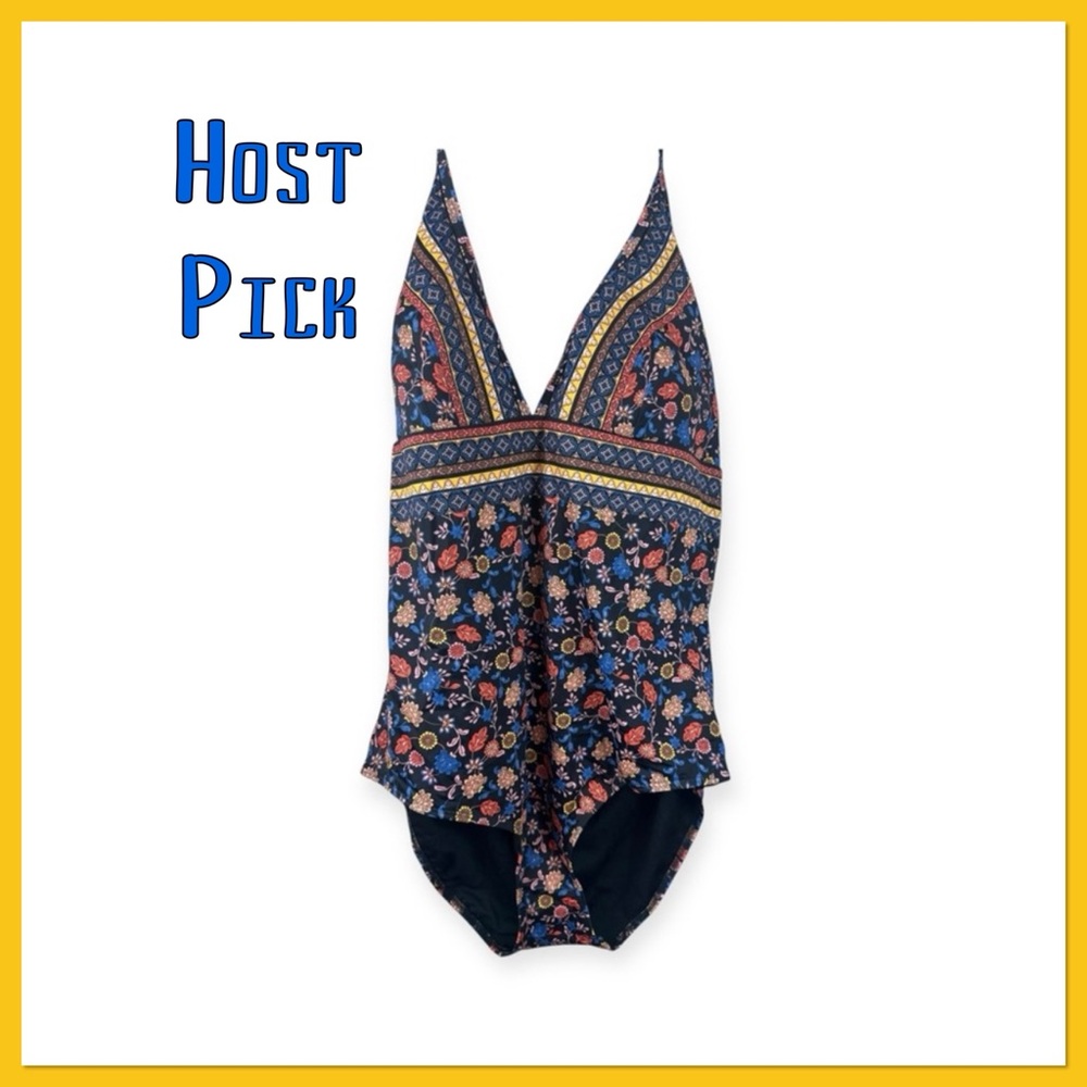 ⭐️Host Pick ⭐️NWT Boden one piece Halter tie Plunge Swimsuit Size 22L